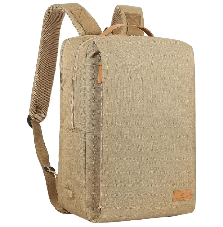 Mochila Nordace Siena Classic color beige vista frontal