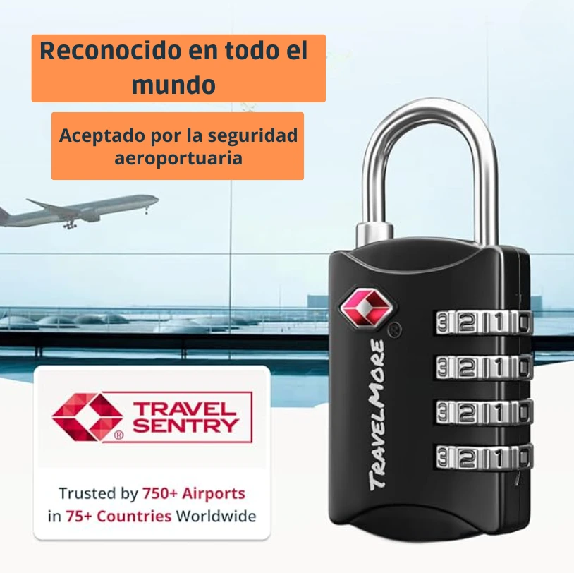 Candado TSA TravelMore 4 dígitos Review de candado TSA TravelMore 4 dígitos