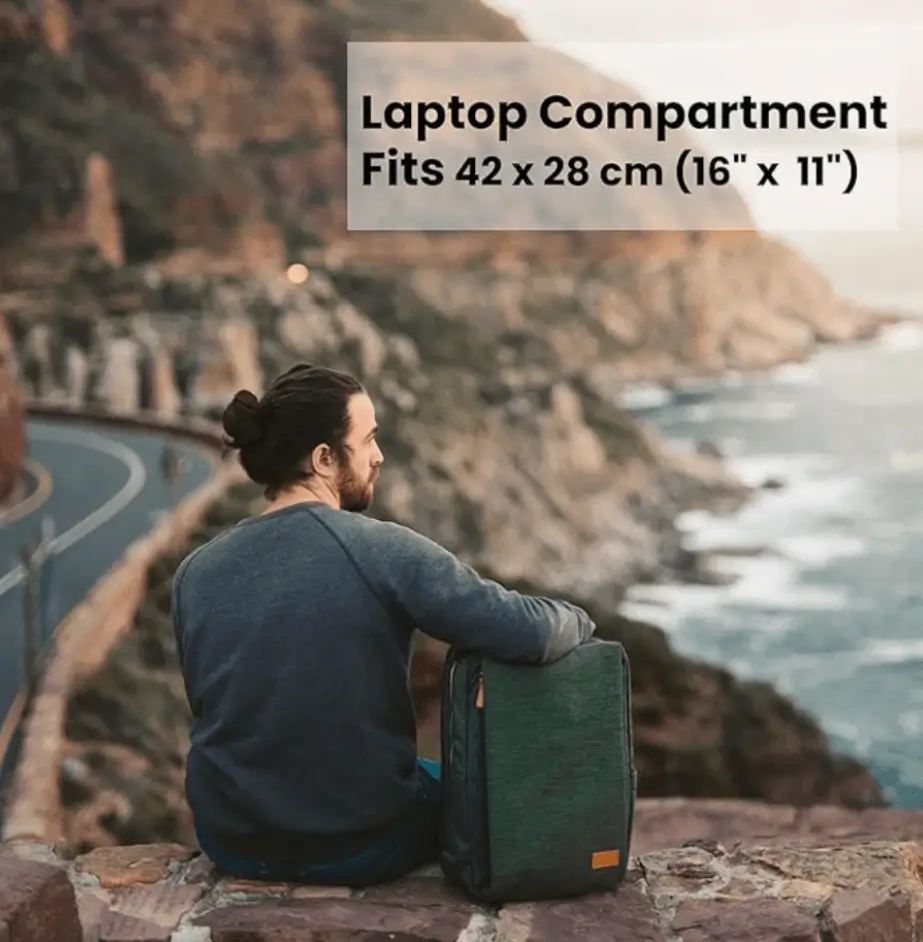 Compartimento para portátil de la mochila Nordace Siena hasta 42 x 28 cm