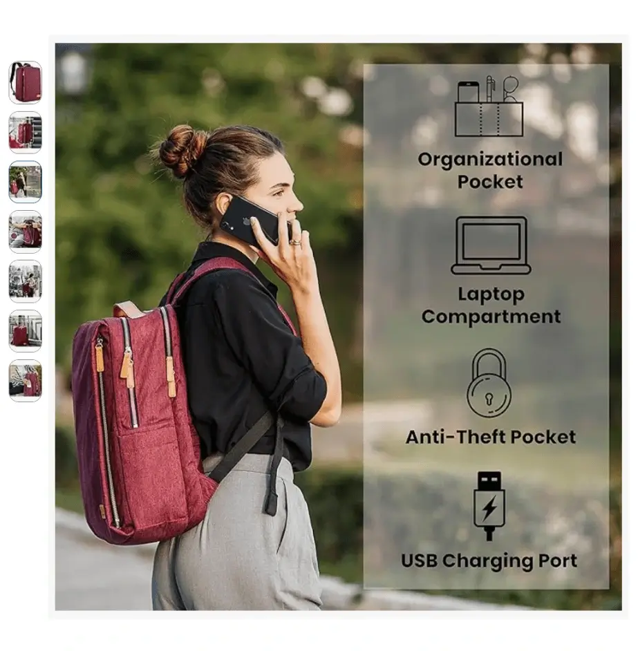 Funciones de la mochila Nordace Siena: organización, portátil, antirrobo y USB