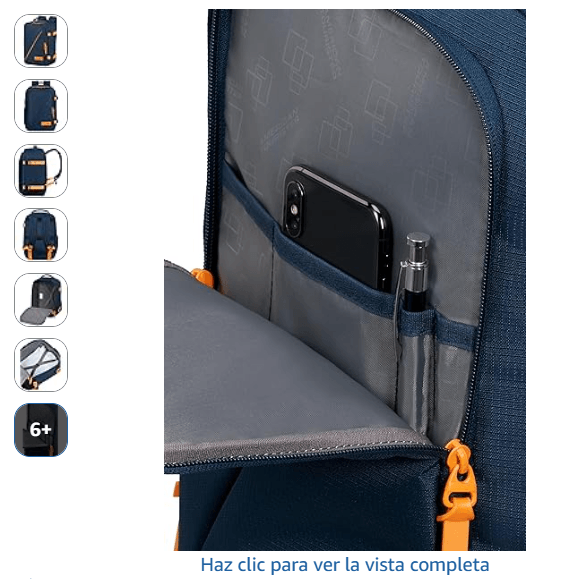 Bolsillo interior para móvil y accesorios en mochila American Tourister Take2Cabin