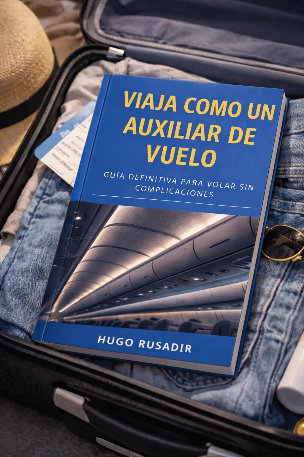 Portada eBook Viaja como un Auxiliar de Vuelo- Hugo Rusadir