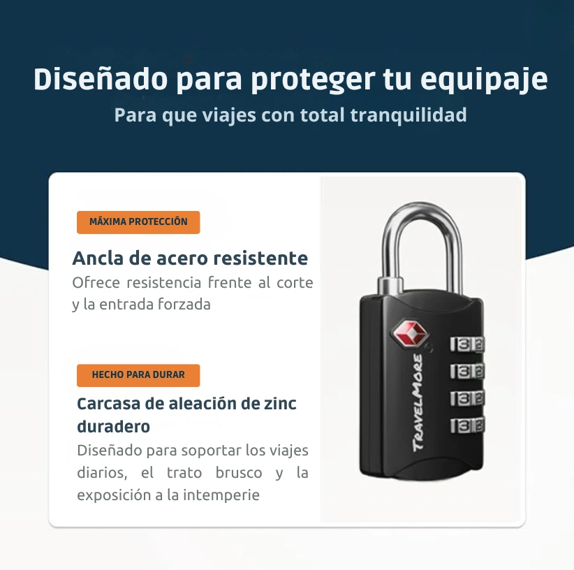 Candado TSA TravelMore 4 dígitos Review candado TSA TravelMore 4 dígitos